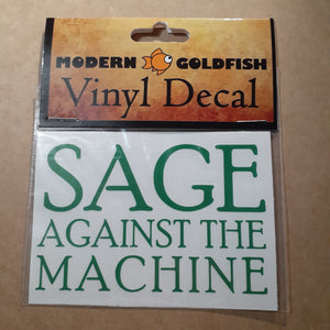Sage Against The Machine vinyl decal