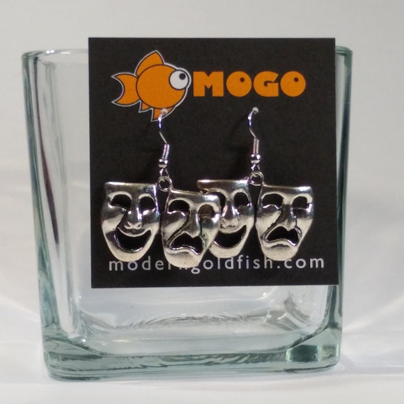 Comedy and Tragedy Mask Earrings
